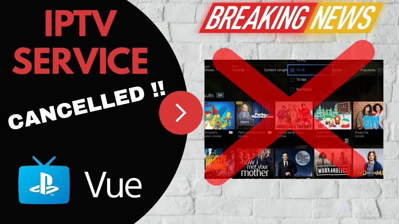 Live TV shutdown on Paid IPTV service PlayStation Vue !