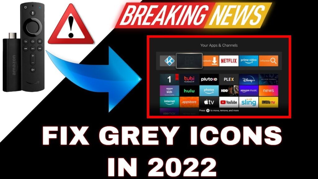 FIRESTICK MISSING ICON FIX, Update firestick grey icons 2022